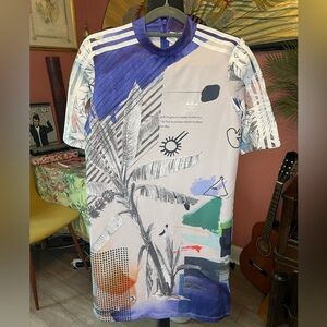 Adidas Palm Tree Brazilian Tropical Print Dress Farm Rio Collab Size XS $200+